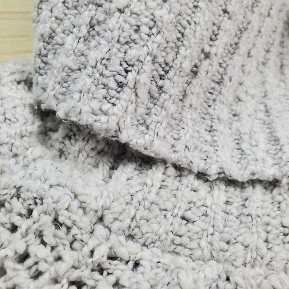 EXPRESS Light Grey Cowl Neck Ruffled Sweater - Picture 3 of 10